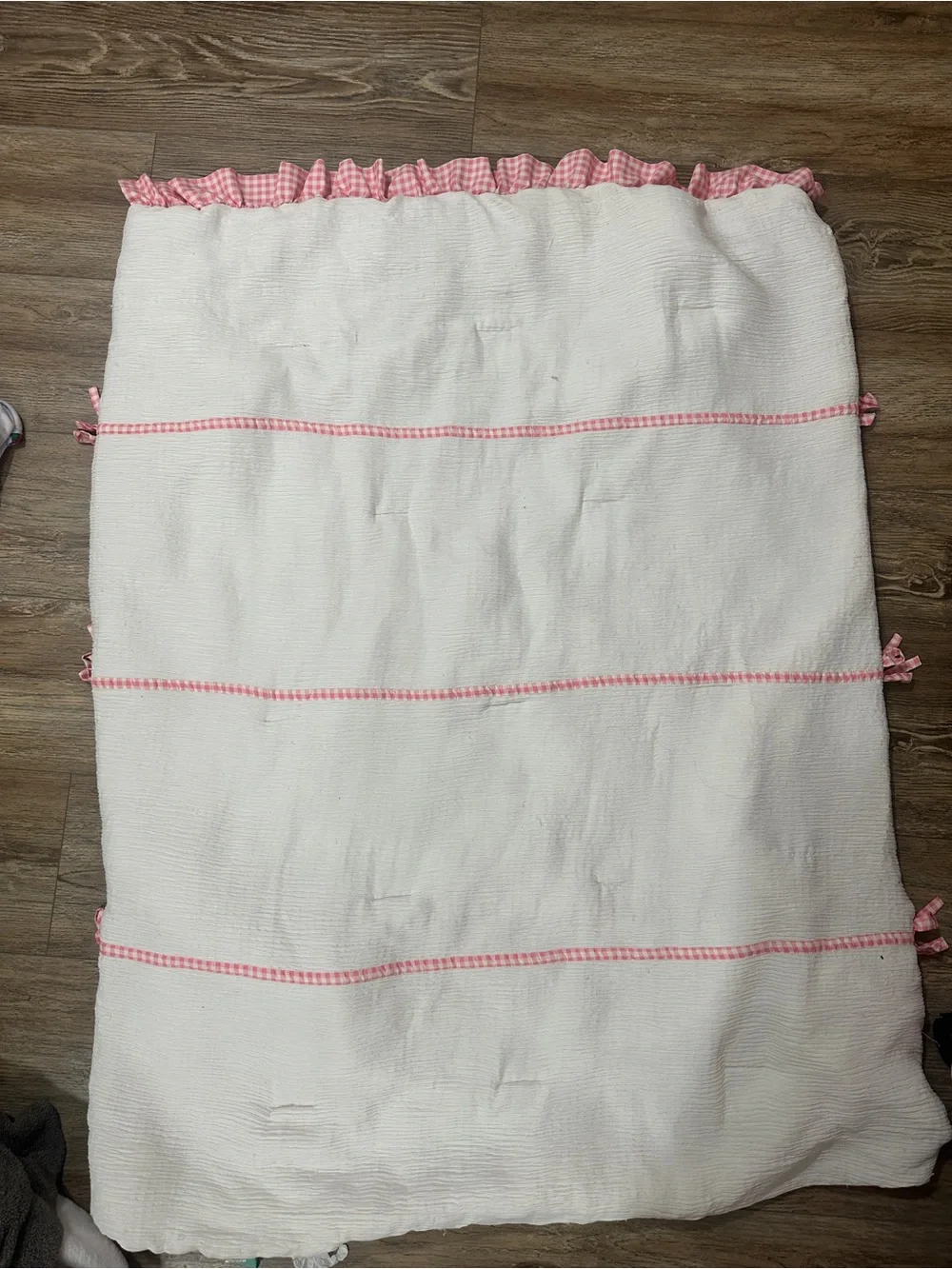 Floral Pink Quilted Bedding Throw - Soft Floral Print